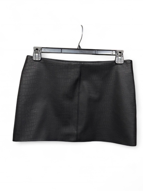 Indigo Rising Dresses & Skirts - Indigo Rising Crocodile Print Faux Leather Mini Skirt Black Textured Size Large